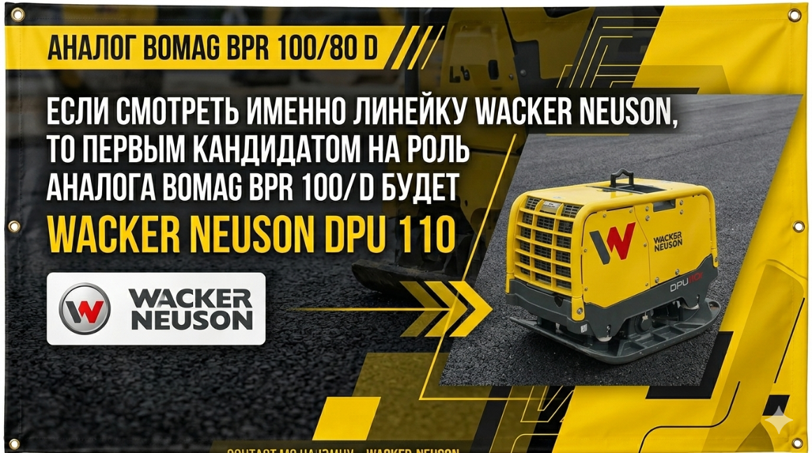 Аналог Bomag BPR 100/80 D в 2026 году: какой Wacker Neuson выбрать для тяжелого уплотнения